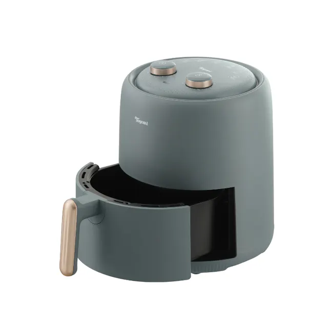 TOYOMI 3.7L Matte Palette Air Fryer AF 3766 - Pebble Blue - 2 - Grey kitchen appliance, modern design, cylindrical shape