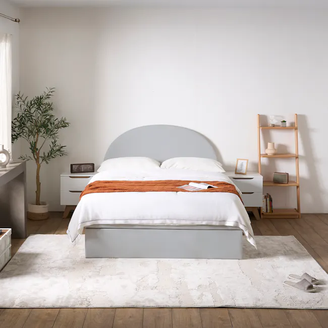 Aspen Queen Storage Bed - Light Grey (Pet Friendly) - 2