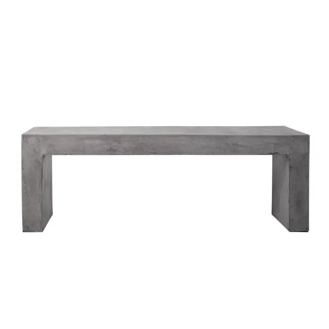 Ryland Concrete Dining Table 1.6m with Ryland Concrete Bench 1.4m and 2 Ryland Concrete Stools - 11 - Sleek concrete bench