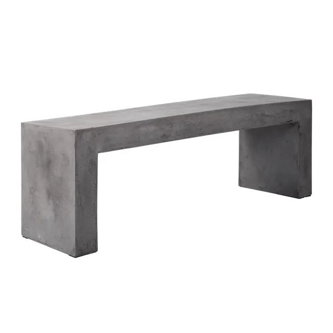 Ryland Concrete Dining Table 1.6m with Ryland Concrete Bench 1.4m and 2 Ryland Concrete Stools - 12 - Modern concrete bench