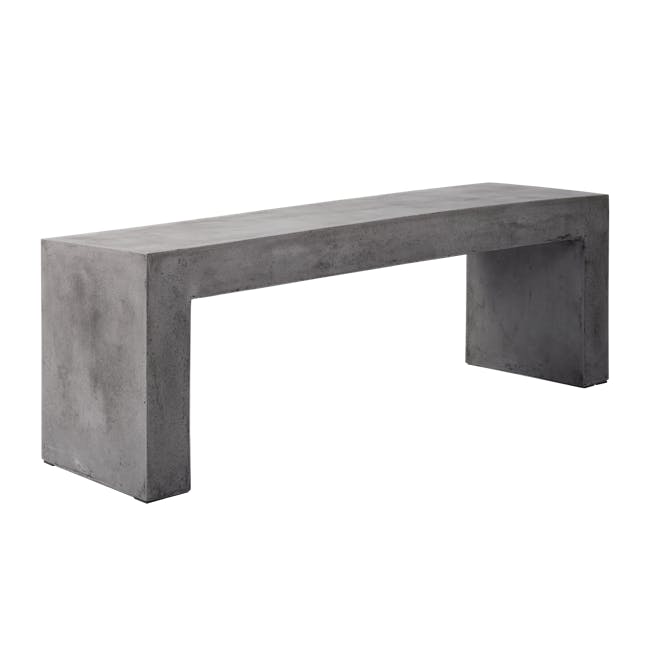 Ryland Concrete Dining Table 1.6m with Ryland Concrete Bench 1.4m and 2 Ryland Concrete Stools - 11