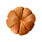 Velvet Petal Round Cushion - Rust