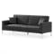 Leslie Sofa Bed - Slate Grey (Faux Leather) - 2