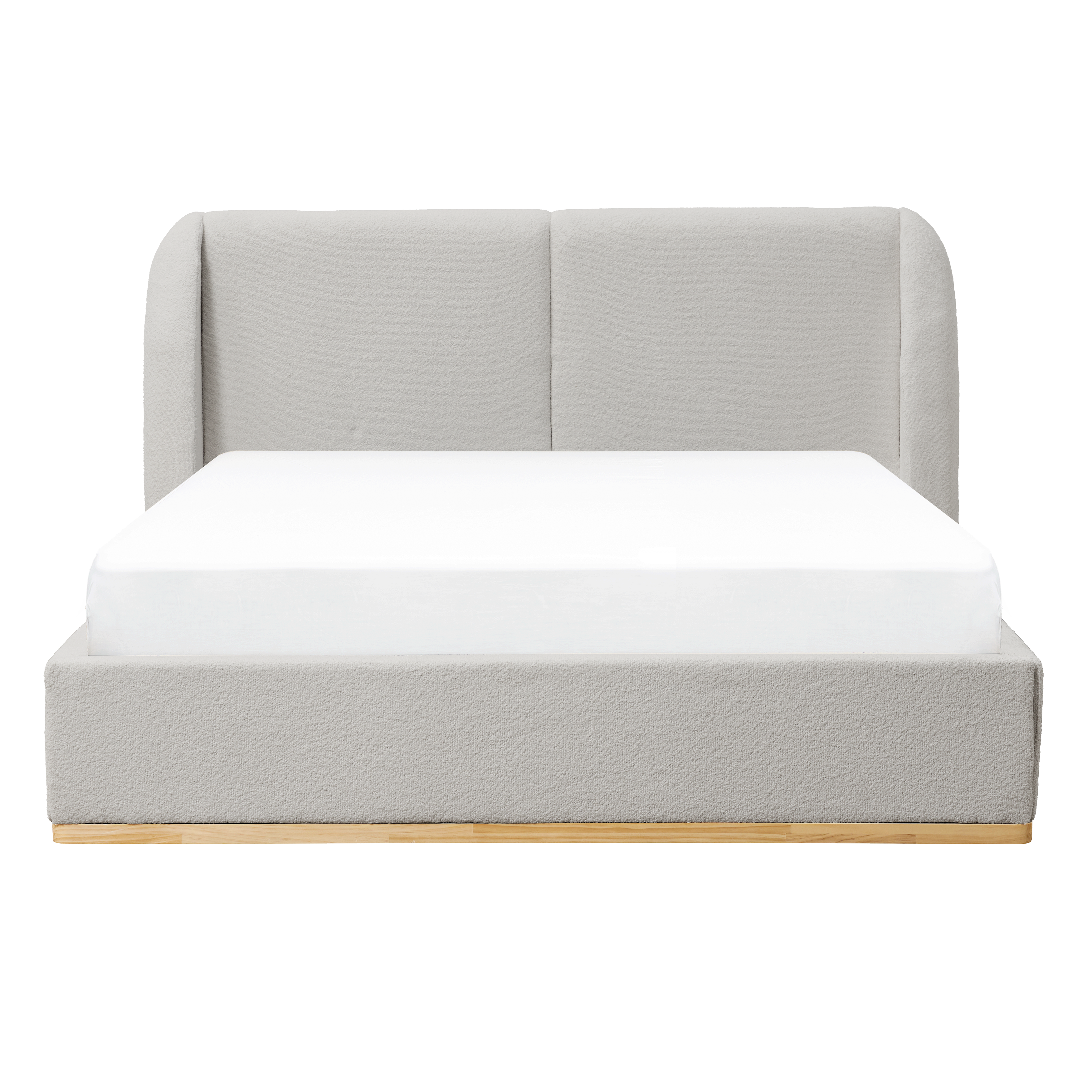 Nova King Storage Bed - Light Grey Boucle