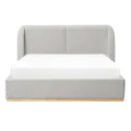 Nova King Storage Bed - Light Grey Boucle