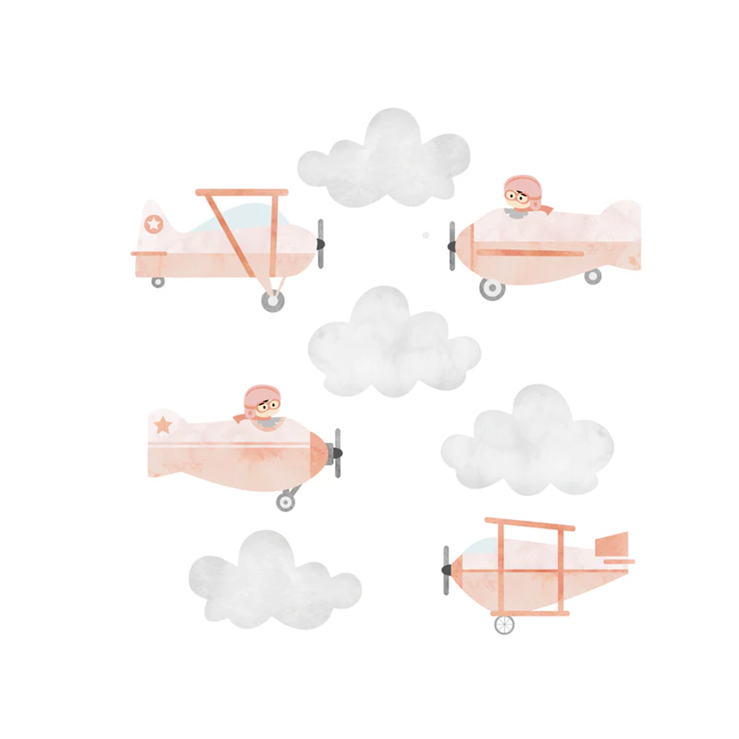Urban Li'l Vintage Planes Fabric Decal