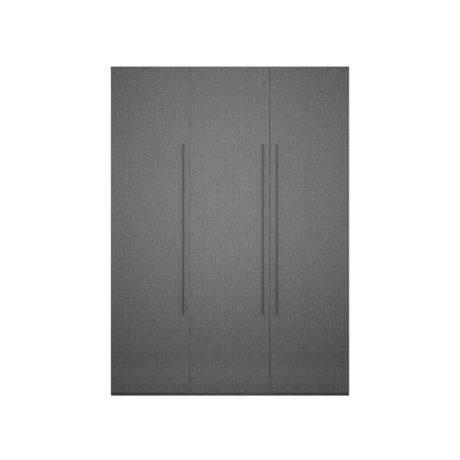 Lucca 3 Door Wardrobe 9 - Graphite Linen - 6