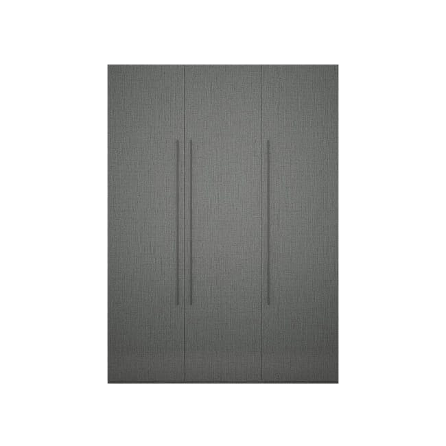 Lucca 3 Door Wardrobe 9 - Graphite Linen - 1