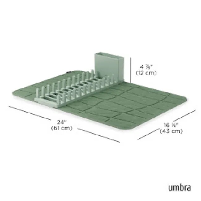 Udry Ultra Dish Rack & Drying Mat - Spruce - 13
