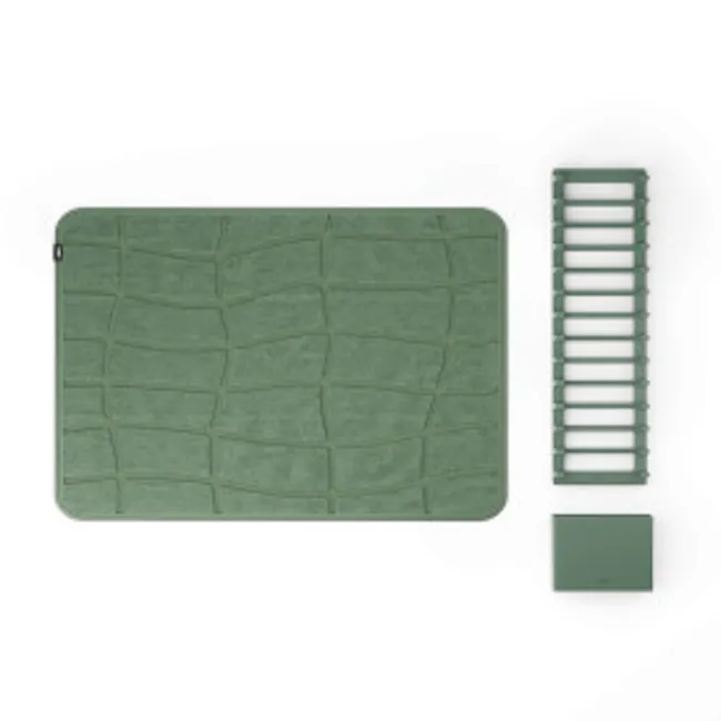 Udry Ultra Dish Rack & Drying Mat - Spruce - 8