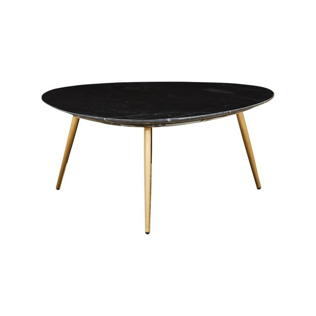 Sienna Marble Coffee Table - Black, Gold - 1