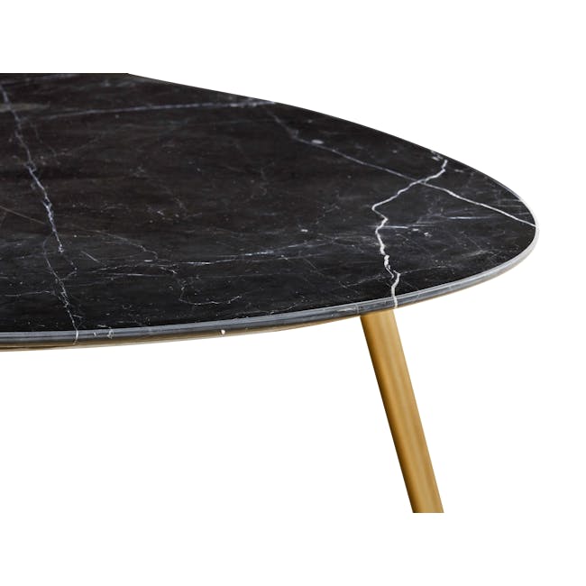Sienna Marble Coffee Table - Black, Gold - 2