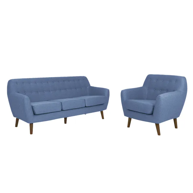Emma 3 Seater Sofa - Iris Blue - 8