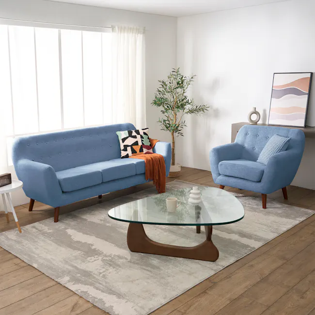 Emma 3 Seater Sofa - Iris Blue - 5
