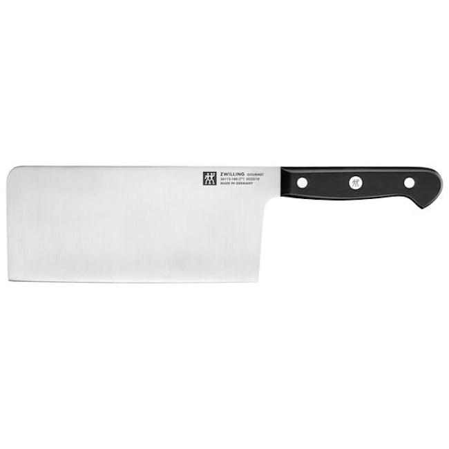 Zwilling Gourmet 2pc Knife Set - Chinese Chef Knife & Knife Sharpener - 1