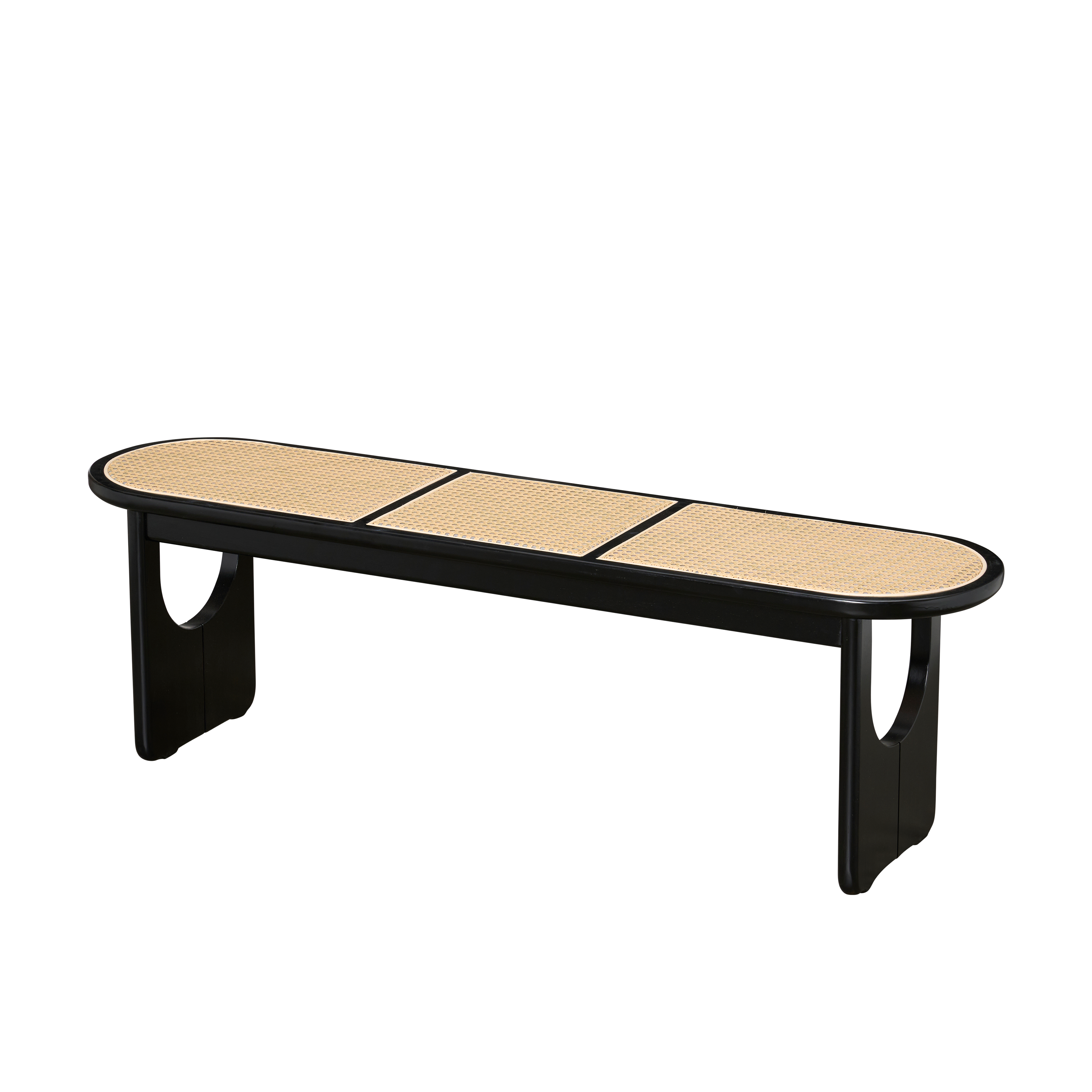 Arine Rattan Bench 1.4m - Black