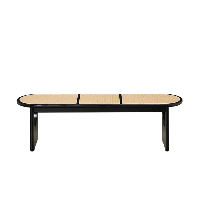 Arine Rattan Bench 1.4m - Black - 7