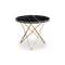 Lencia Marble Side Table - Black, Gold - 0