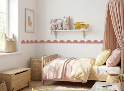 Urban Li’l Fabric Wall Border Decal Classic Scallops (3 Colours)