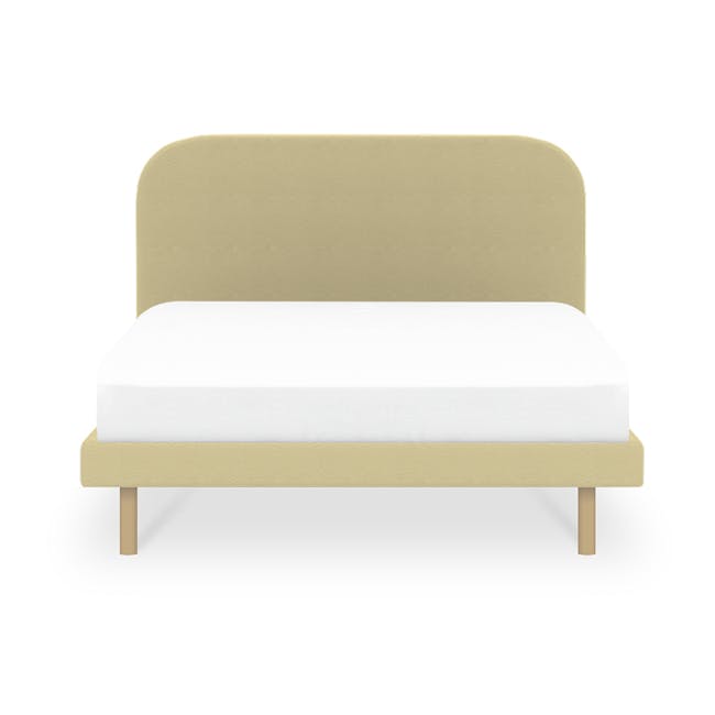 Anitra Queen Bed - Sand (Faux Leather) - 0