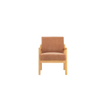 Mendo Armchair - Coral (Fabric) - Image 1