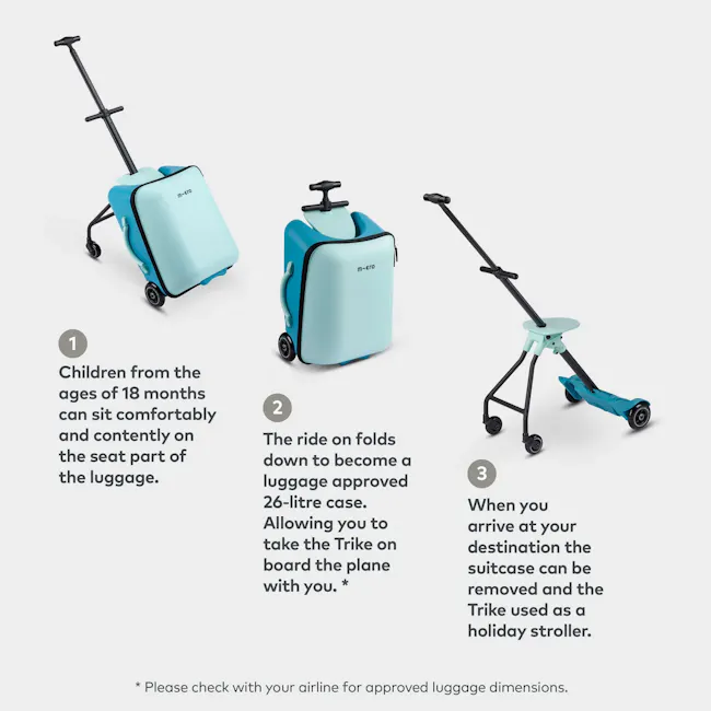 Micro Ride On Luggage Eazy Allrounder - Blue - 5