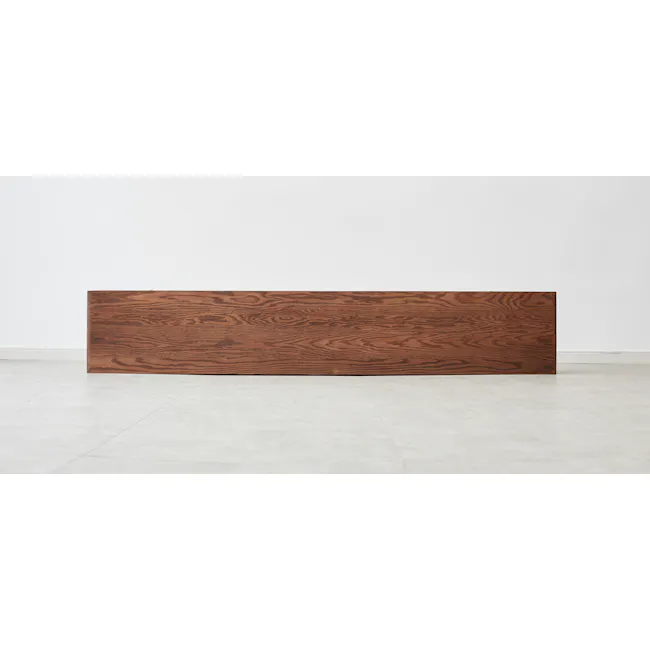 Lucia TV Console 2.2m - 9 - Wooden box, minimalist design, rectangular shape, polished finish, natural wood grain, textured