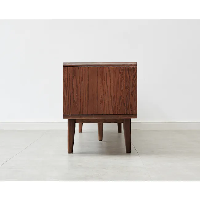 Lucia TV Console 2.2m - 11 - Wooden side table, minimalist design, rich brown finish, rectangular shape, sturdy legs