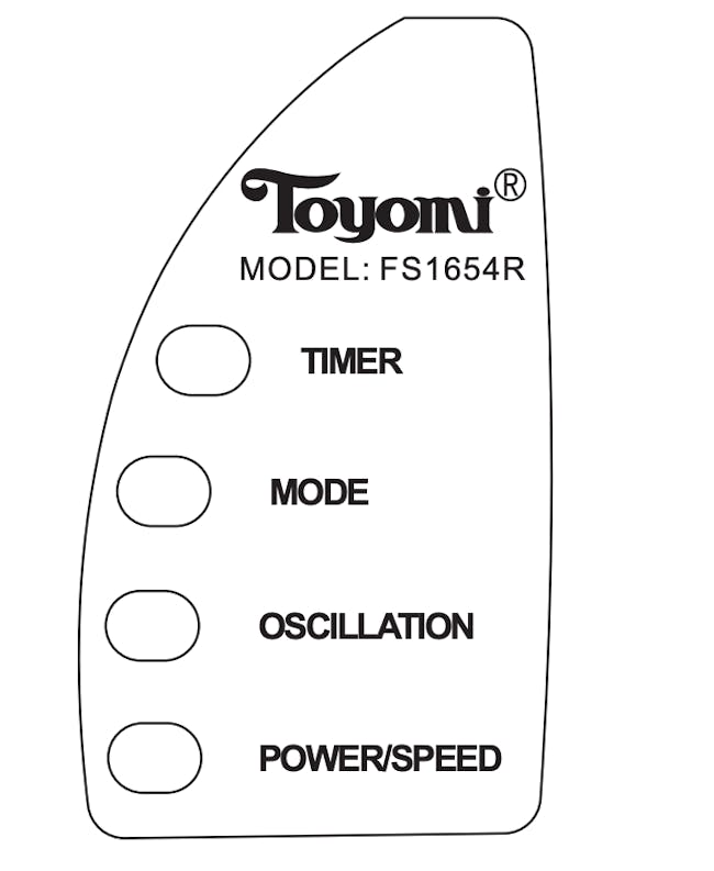 TOYOMI Stand Fan with Remote 16" - FS 1654R - 4