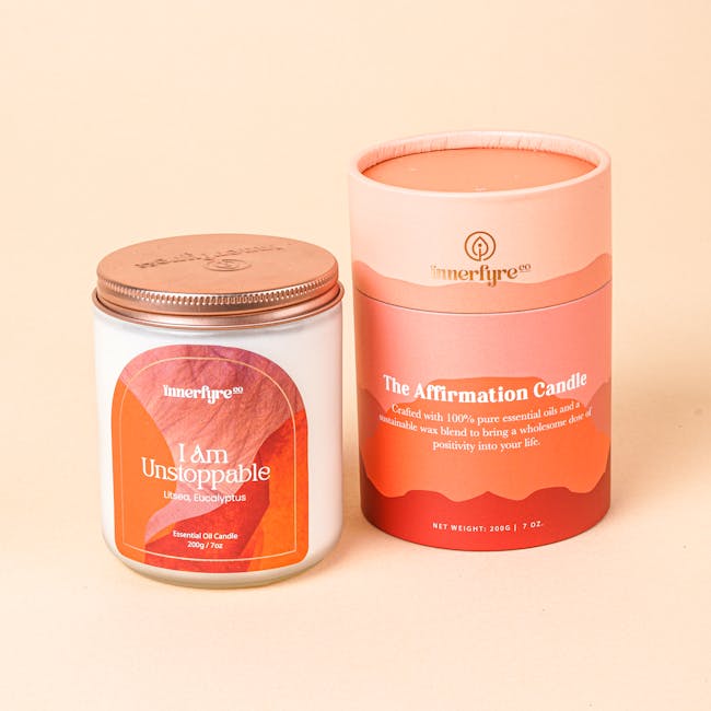 Innerfyre Co I AM UNSTOPPABLE Candle 200g - Peppermint, Blood Orange & Sage - 1
