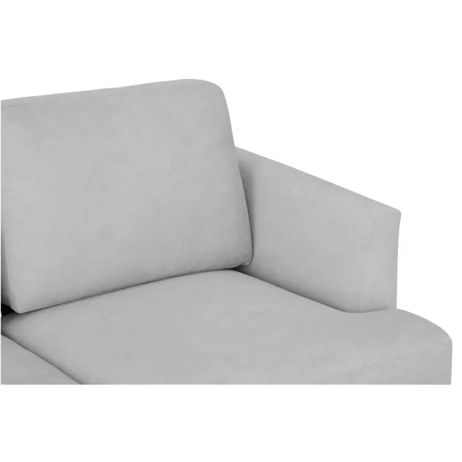 Soma 2 Seater Sofa with Soma Armchair - Silver (Scratch Resistant) - 9 - Modern upholstered sofa with soft, plush fabric