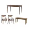 Charmant Dining Table 1.4m with Koa Bench 1.1m and 2 Macy Chairs