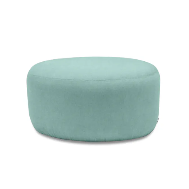 Pebble Ottoman - Turquoise (2 Sizes) - 1 - Turquoise, cushion, round, upholstered, fabric, soft, plush, comfortable, cozy