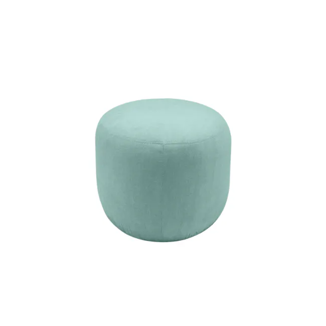 Pebble Ottoman - Turquoise (2 Sizes) - 4 - Turquoise, cushion, round, upholstered, fabric, soft, plush, comfortable, cozy