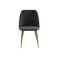 Elsie Dining Chair - Gold, Black (Velvet) - 1