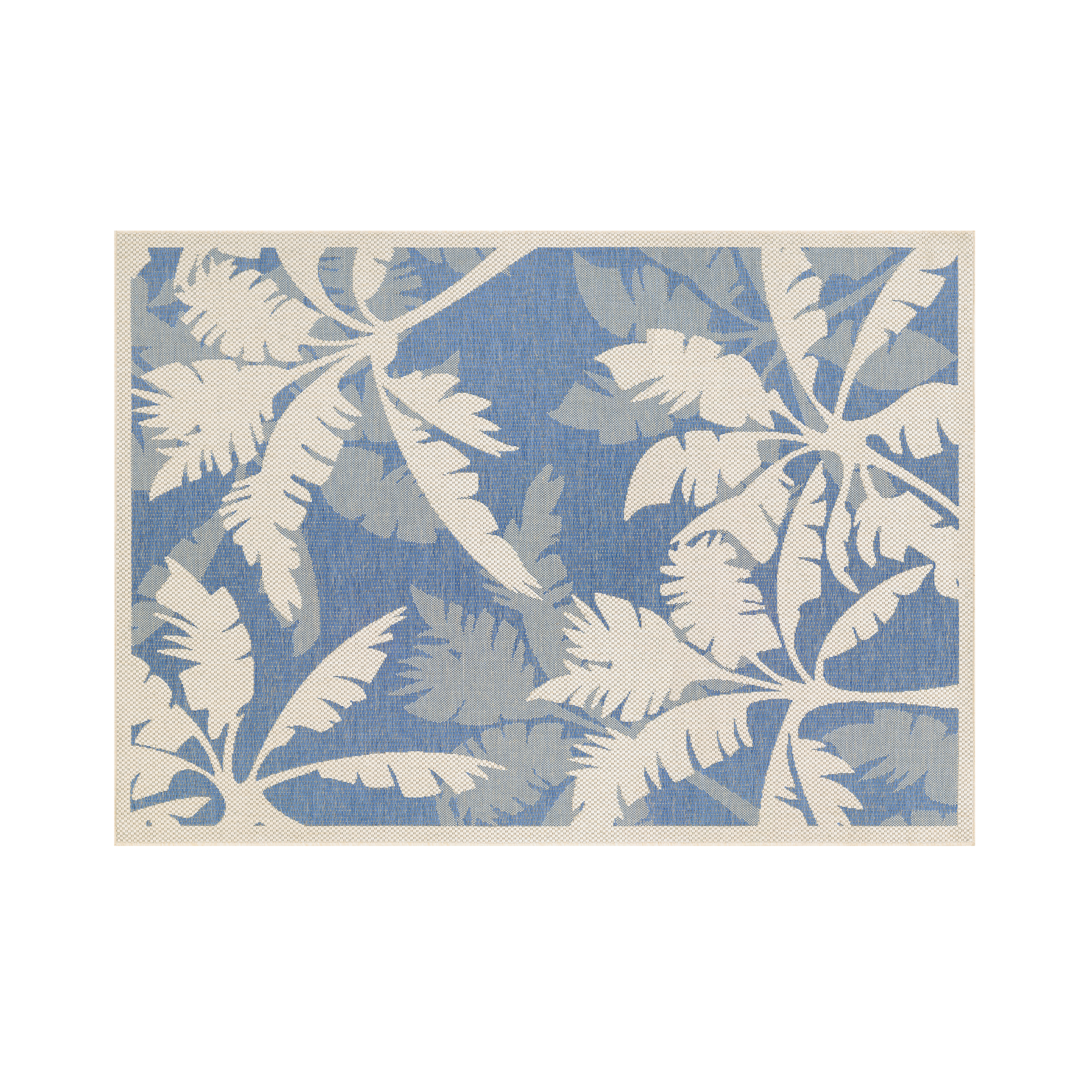 Coastal Flora Flatwoven Rug - Ivory Sapphire (3 Sizes)