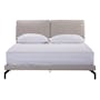 Bert Queen Bed in Ivory with 2 Addison Bedside Tables - 1