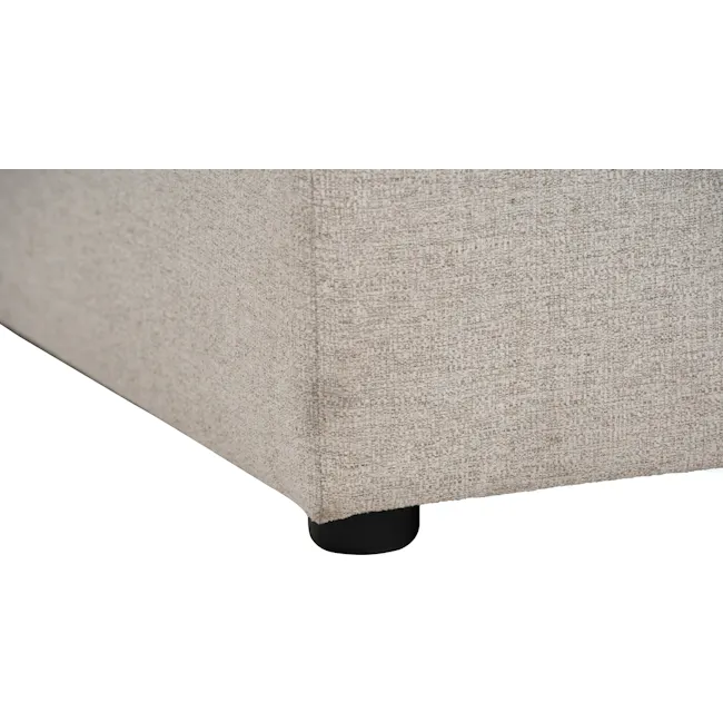 Tony 2 Seater Extended Storage Sofa - 37 - Burlap fabric texture, beige color, woven pattern, soft material, cozy ambiance