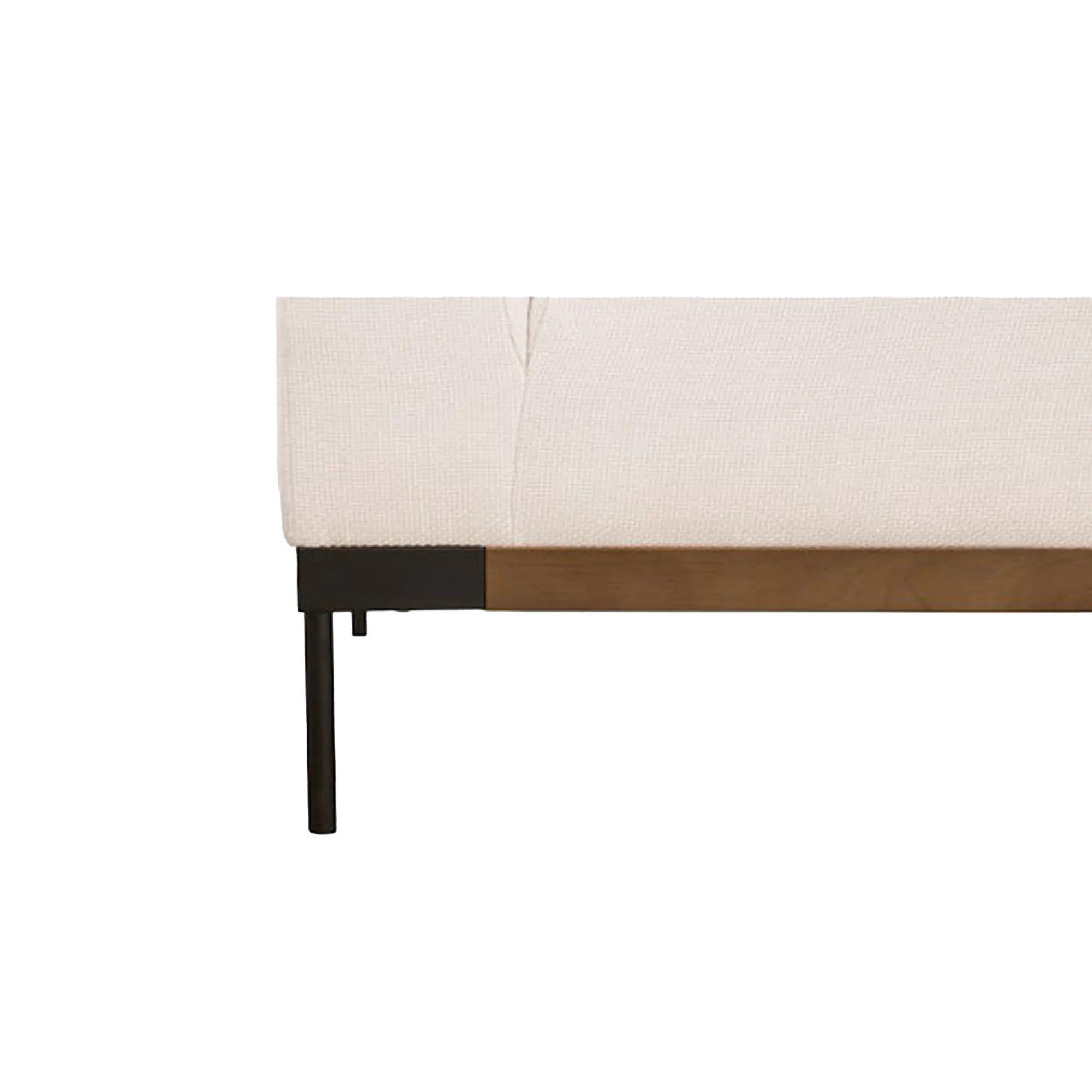 Hudson 3 Seater Sofa - Walnut, Cream Beige - 7