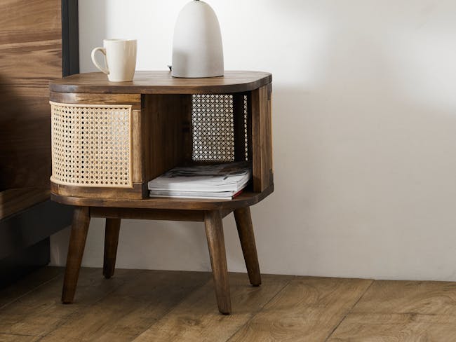 Arno Rattan Bedside Table - 1