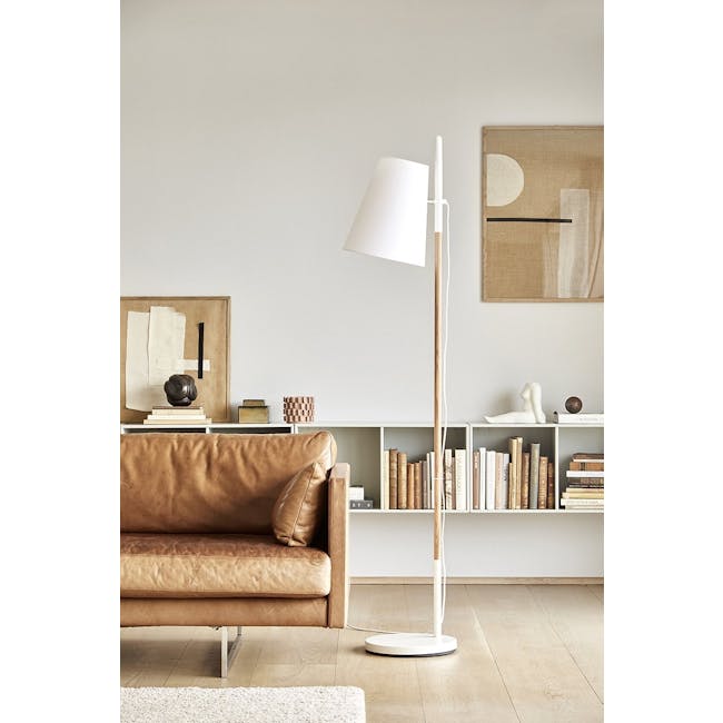 Toucan Floor Lamp - Oak, White - 2