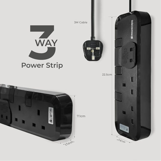 SOUNDTECH 3Way Power Indicator Extension Socket 3 Metres (PS-33) - 5