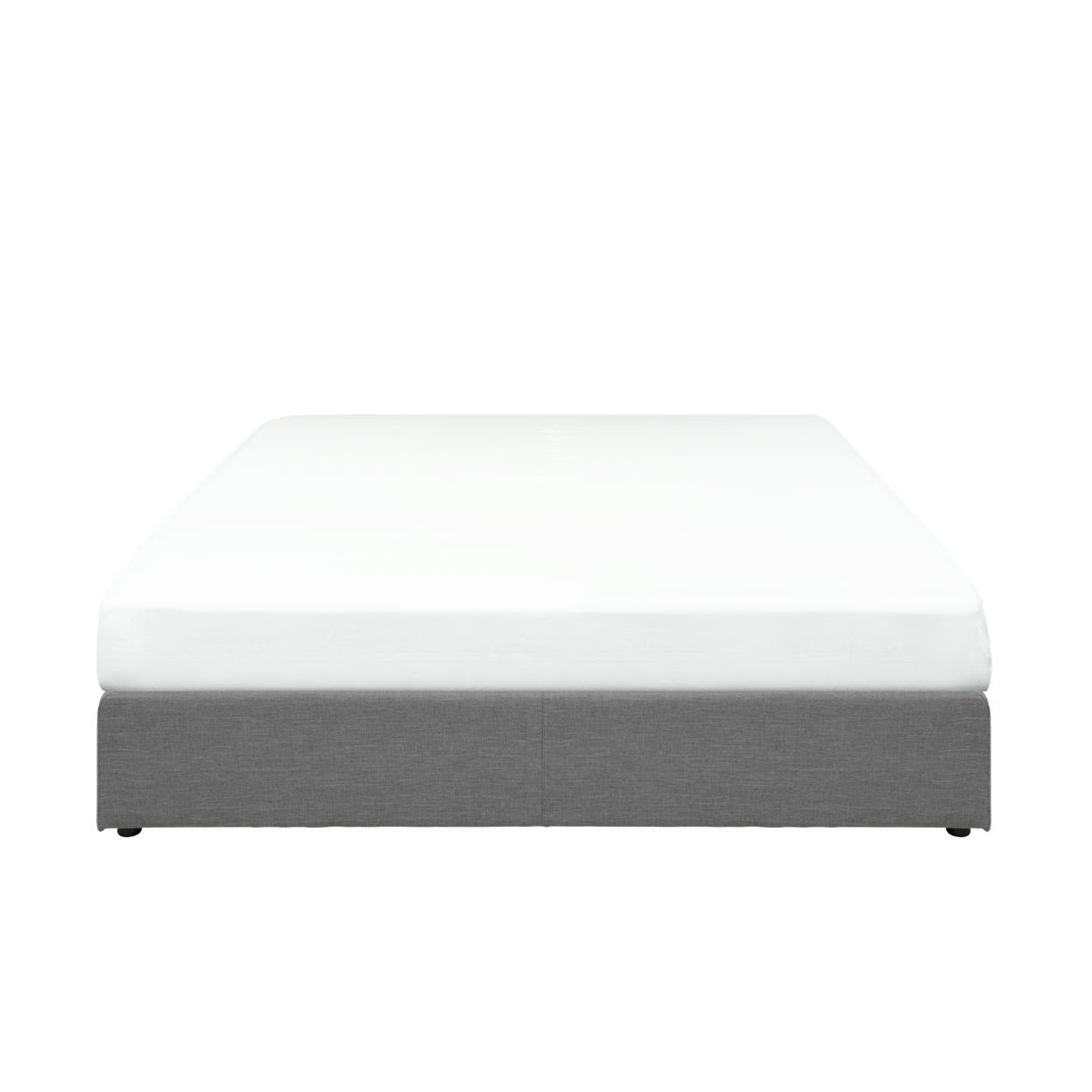 ESSENTIALS Queen Box Bed - Grey (Fabric), HV Basic Beds & Bedroom ...