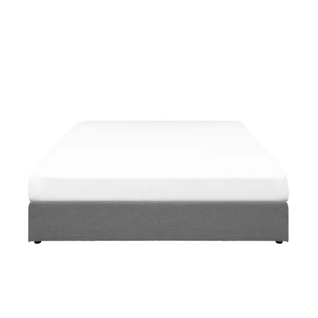 ESSENTIALS Queen Box Bed - Grey (Fabric) - 1 - White, minimalist, modern, sleek, contemporary, stylish, elegant