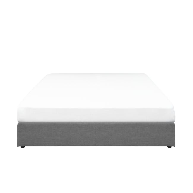 ESSENTIALS Queen Box Bed - Grey (Fabric) - 0
