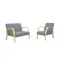 Mizuki 2 Seater Sofa with Mizuki Armchair in Grey