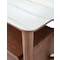 Lydell Marble Bedside Table - Walnut, White - 4