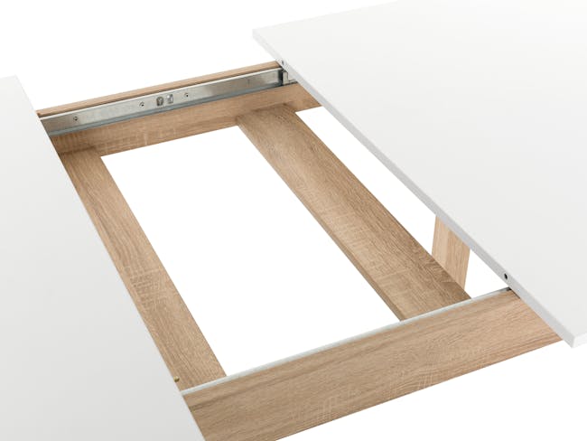 (As-is) Irma Extendable Dining Table 1.6m-2m - White, Oak - 2 - 12