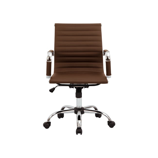 (As-is) Elias Mid Back Office Chair - Tan (PU) - 7 - 0