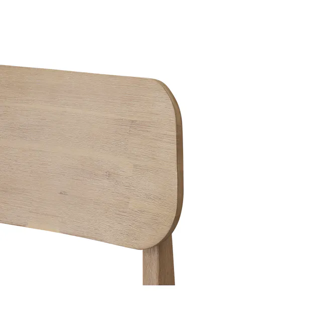 Catania Dining Table 1.6m with Catania Cushioned Bench 1.2m and 2 Catania Dining Chairs - 24 - Light wood texture, natural